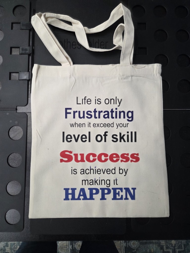 Tote bag with quote